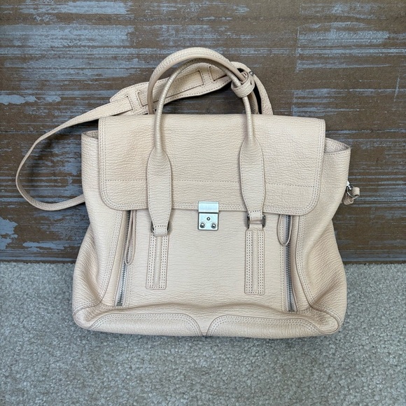 3.1 Phillip Lim Handbags - 3.1 Phillip Lim Pashil Leather Satchel Crossbody Bag Tan Preppy Boho Light Tan